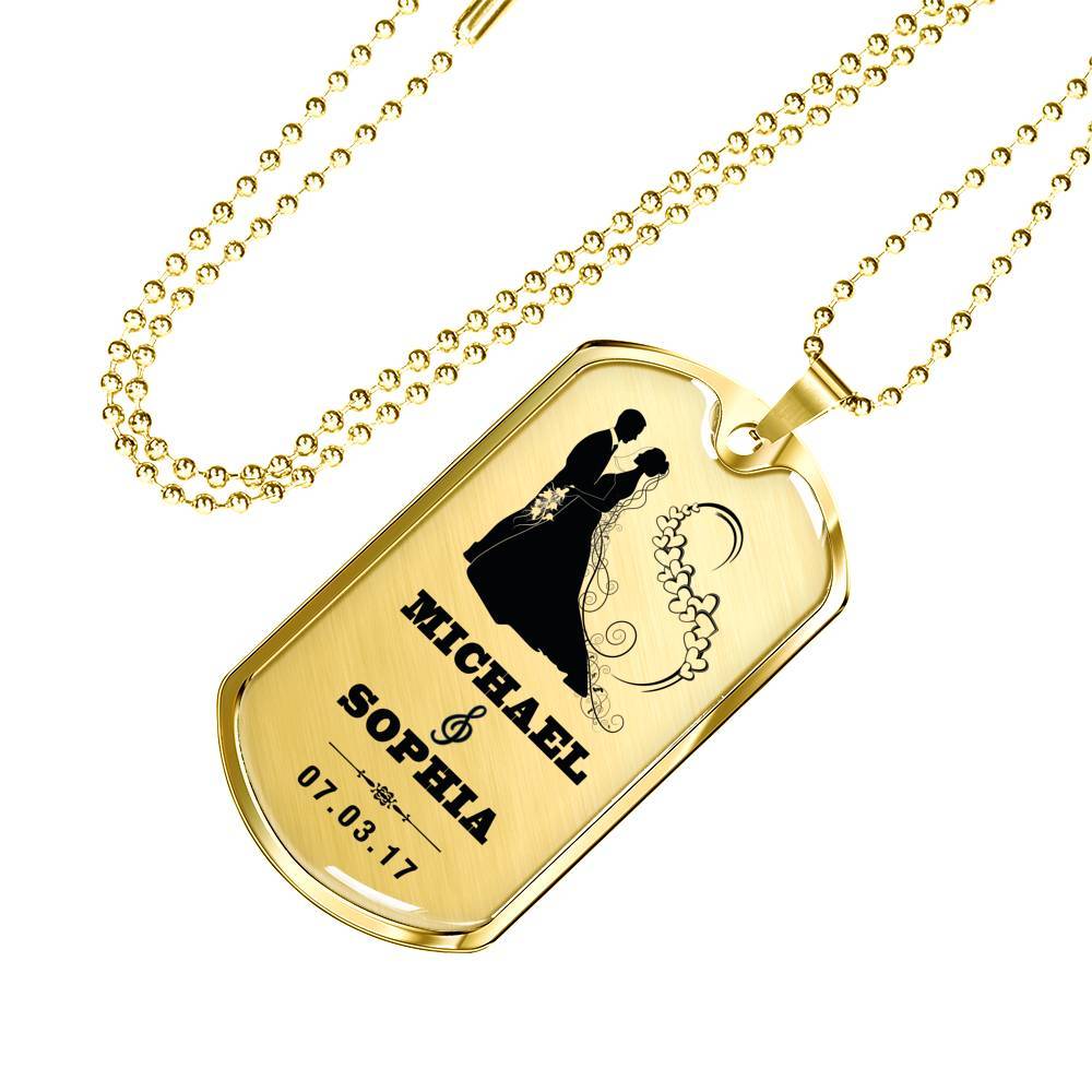 To My Love Custom Name Military Necklace