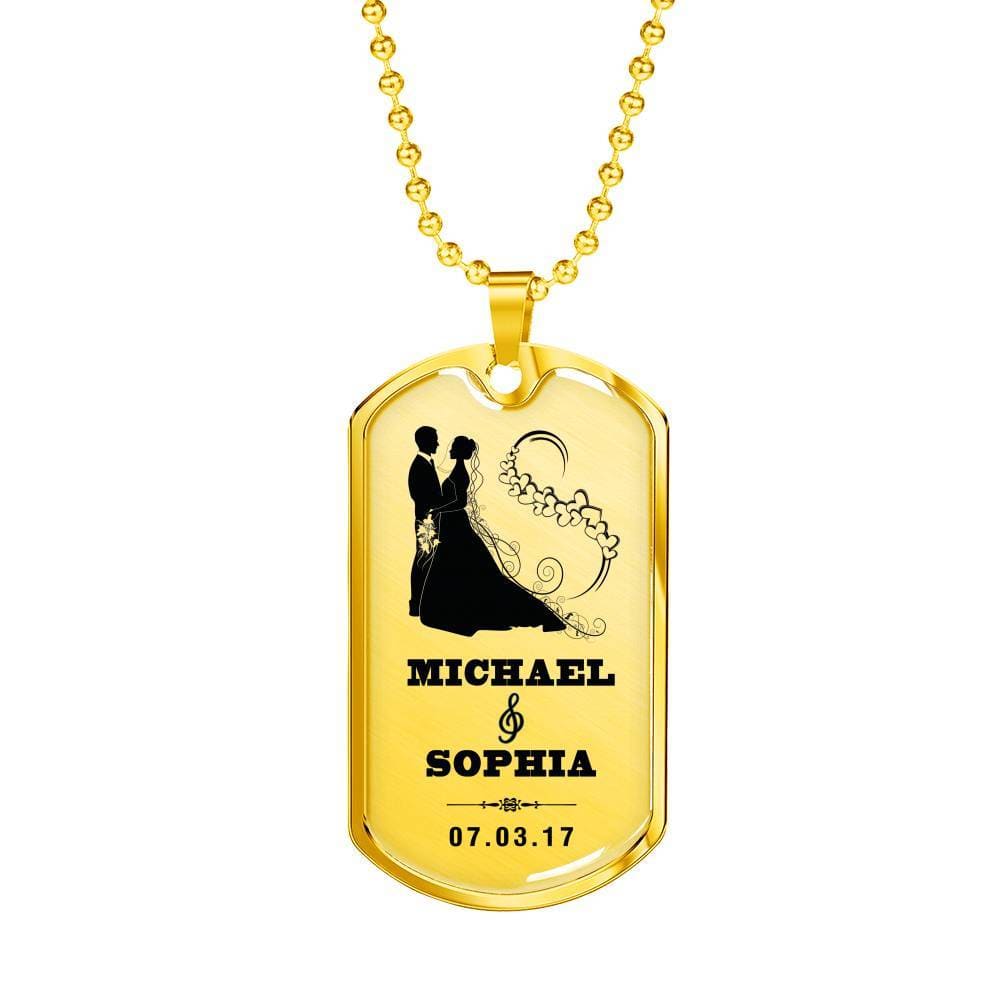 To My Love Custom Name Military Necklace