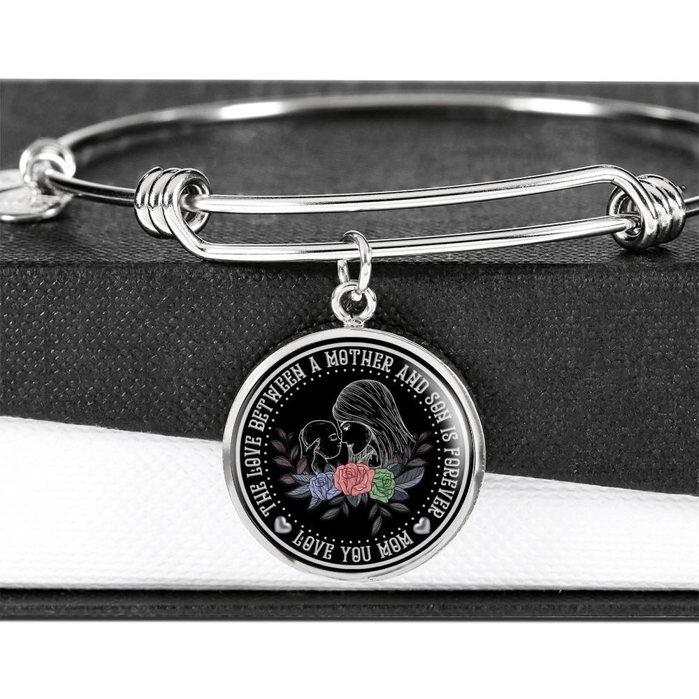 Love You Mom Silver Bracelet