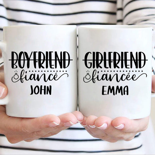 Mugs 11 Oz Fiancé And Fiancée Couples Coffee Mug