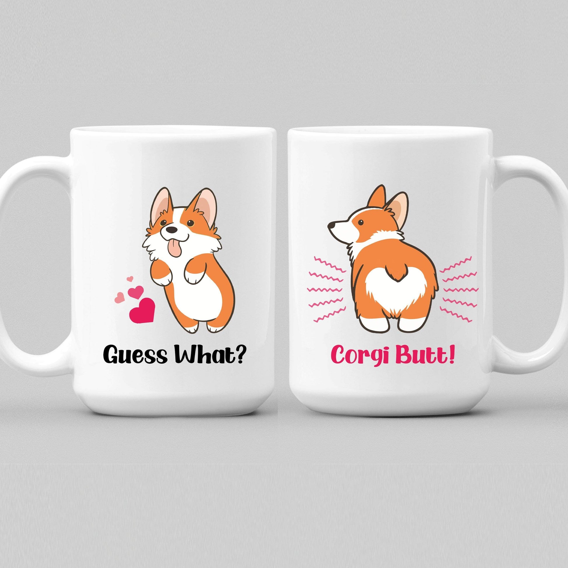 Mugs Guess What Corgi Butt Couples Coffee Mug