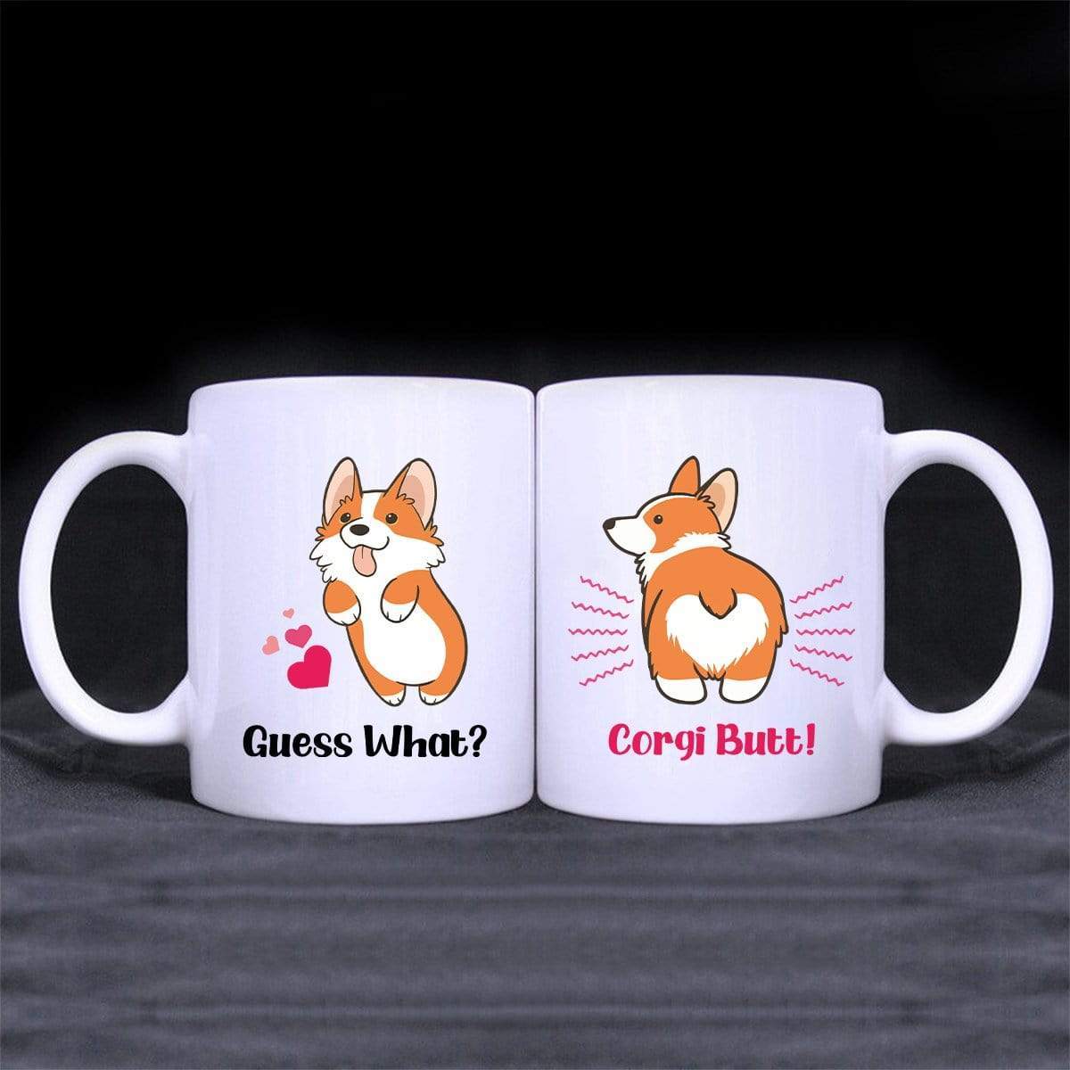 Mugs Guess What Corgi Butt Couples Coffee Mug