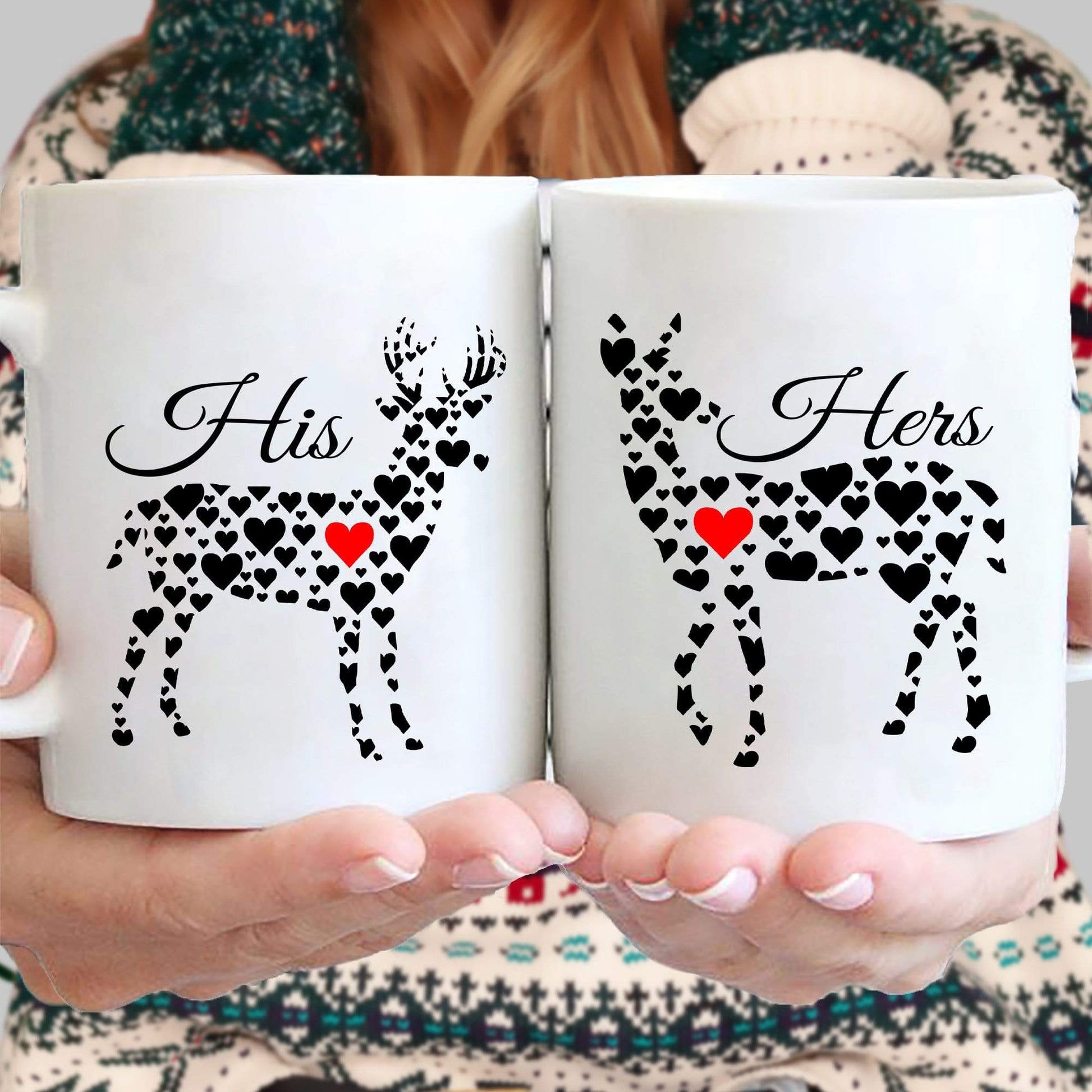 Mugs His & Her Deer Couples Coffee Mug