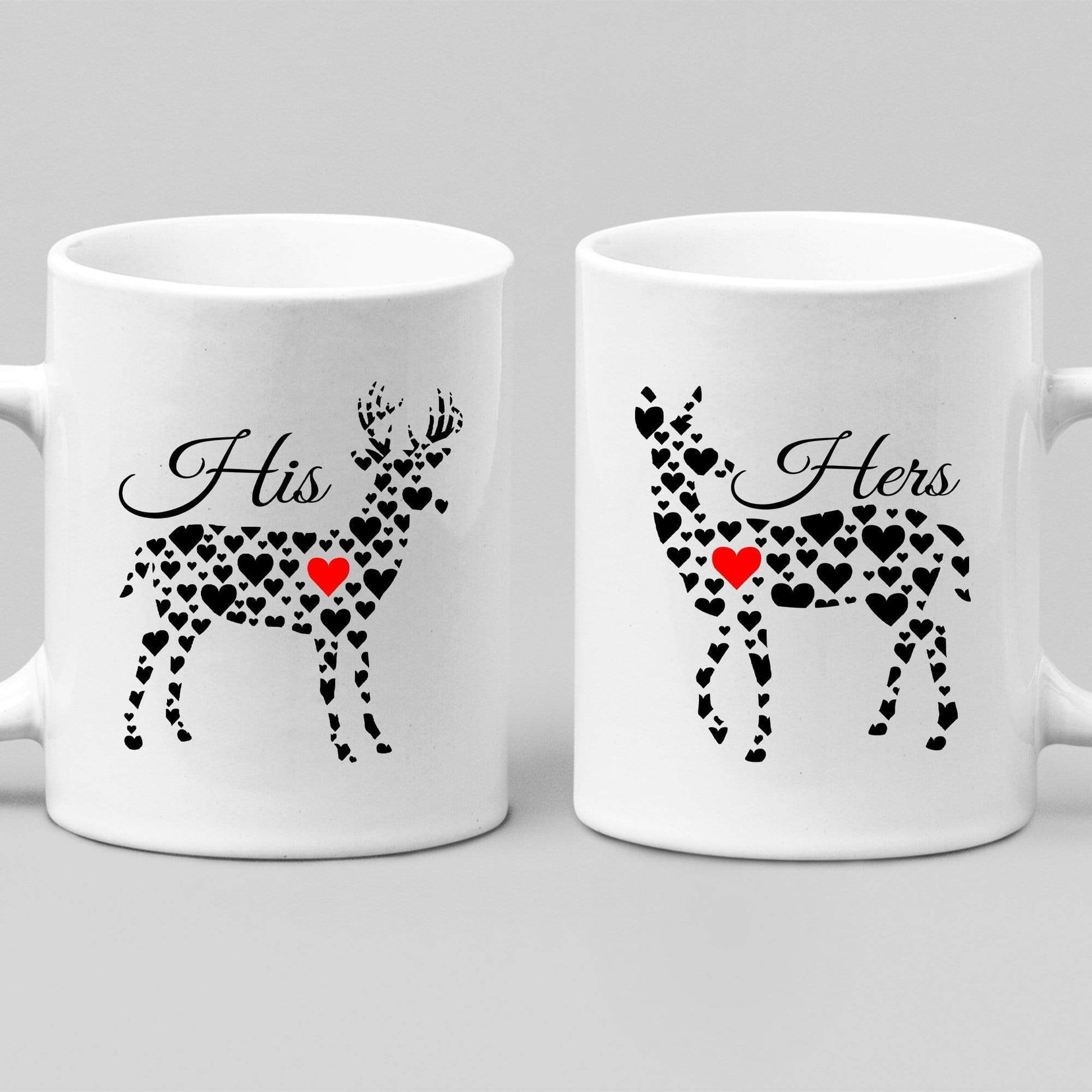 Mugs His & Her Deer Couples Coffee Mug