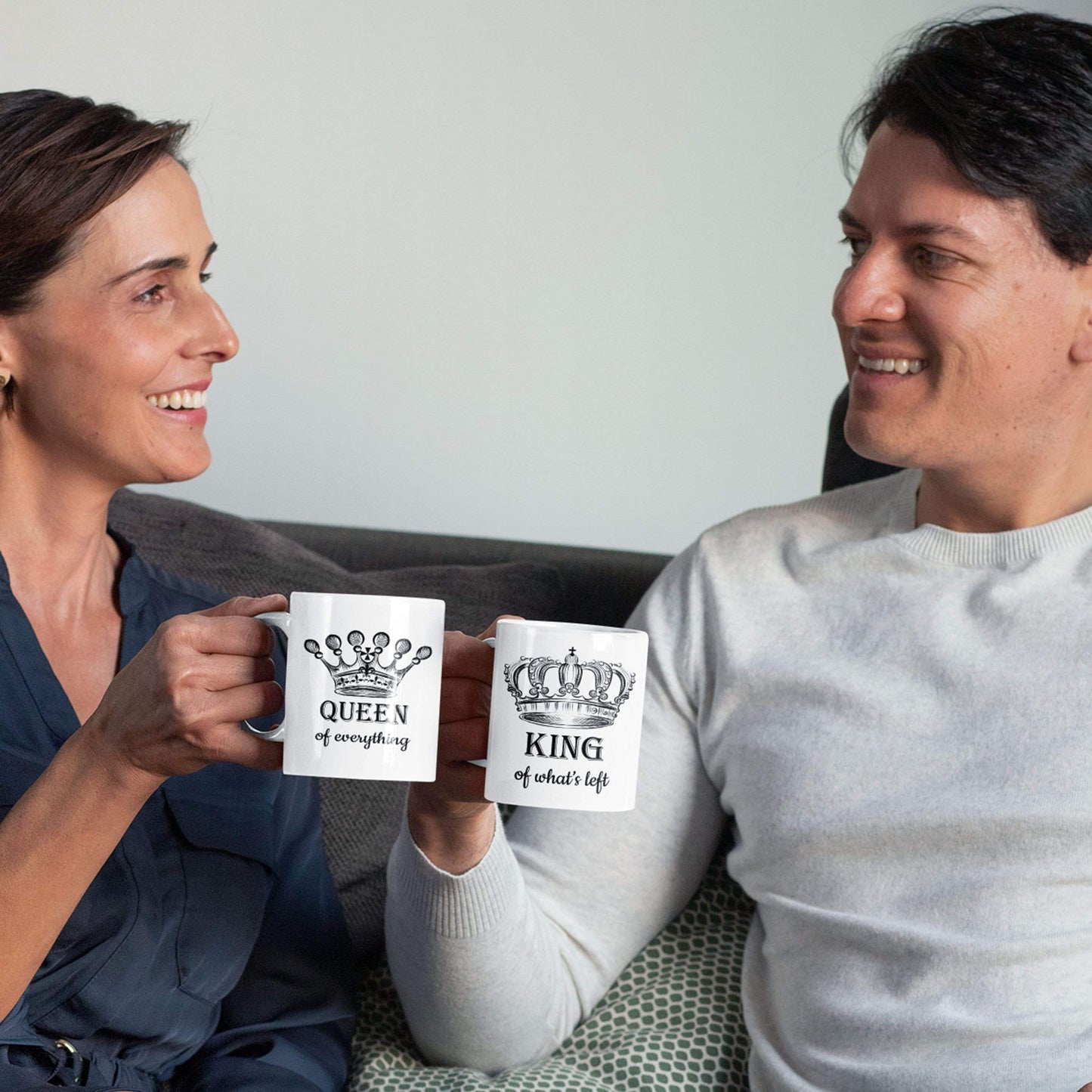 Mugs King Of What's Left, Queen Of Everything Couples Coffee Mug