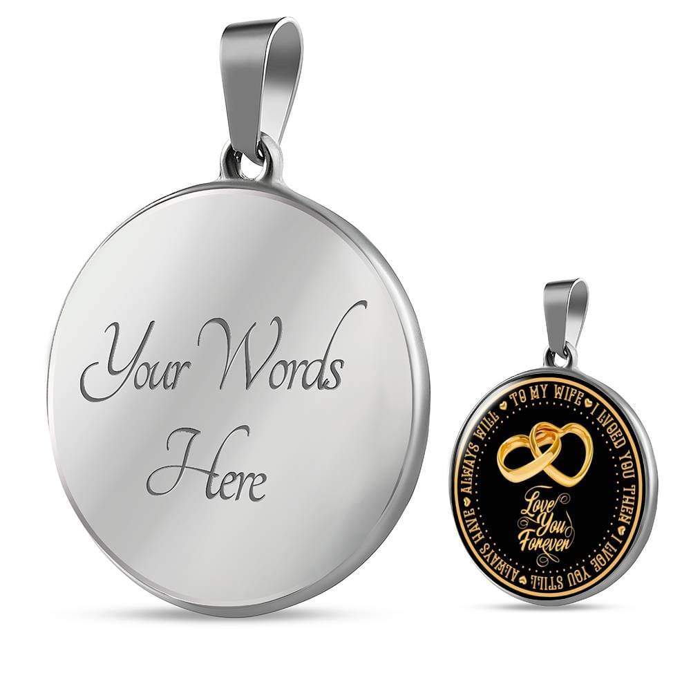 "Love You Always" Golden Engraved Necklace