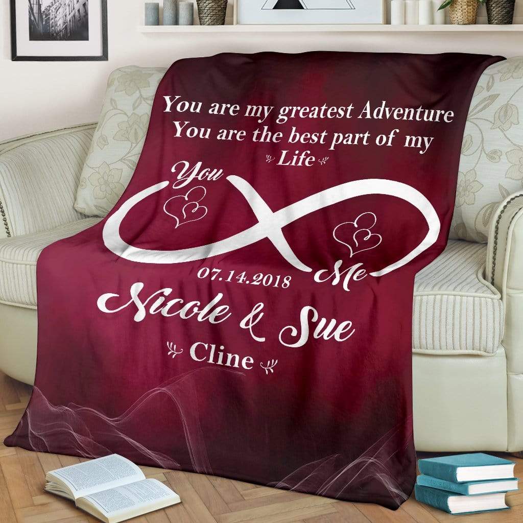 Custom You & Me Infinite Love Blanket