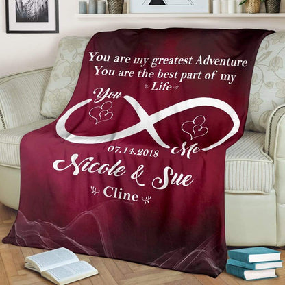 Custom You & Me Infinite Love Blanket