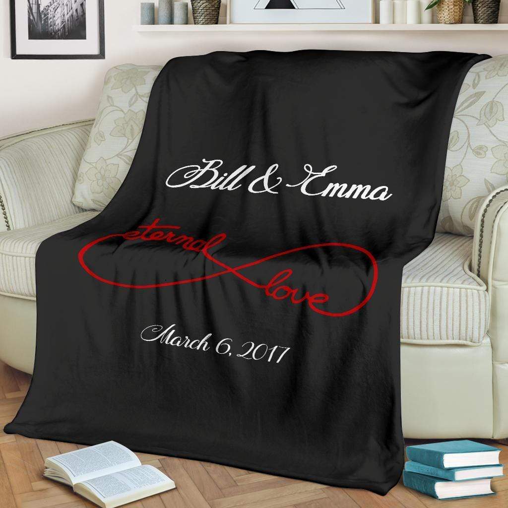 Black Eternal Love Couple Blanket - Couple Desires