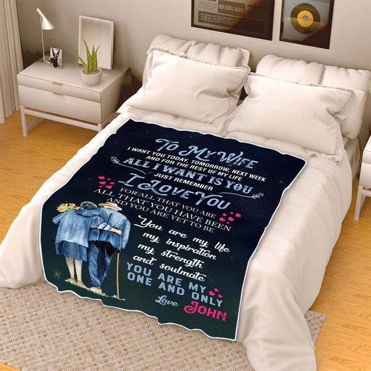 Personalized Blanket "Love You More Than Anything" Personalized Blanket