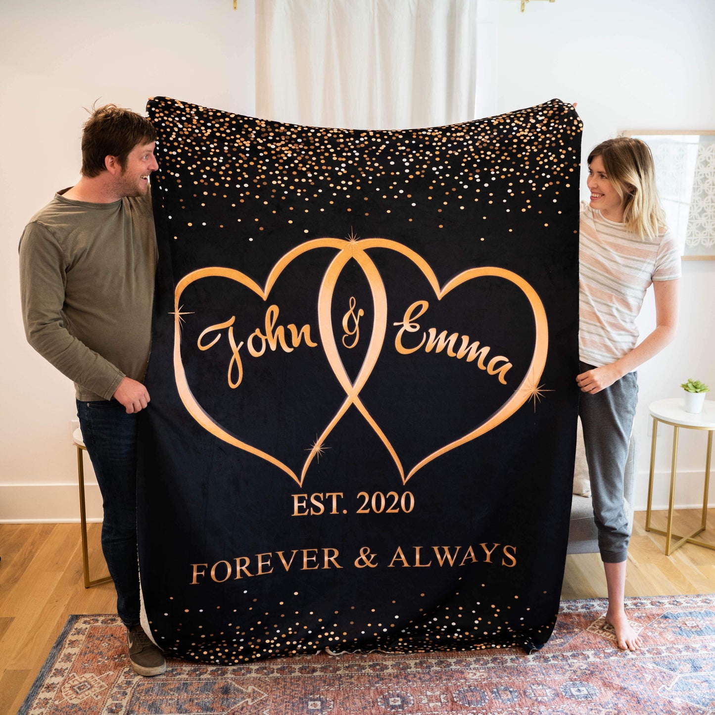 Personalized Blanket for Couples