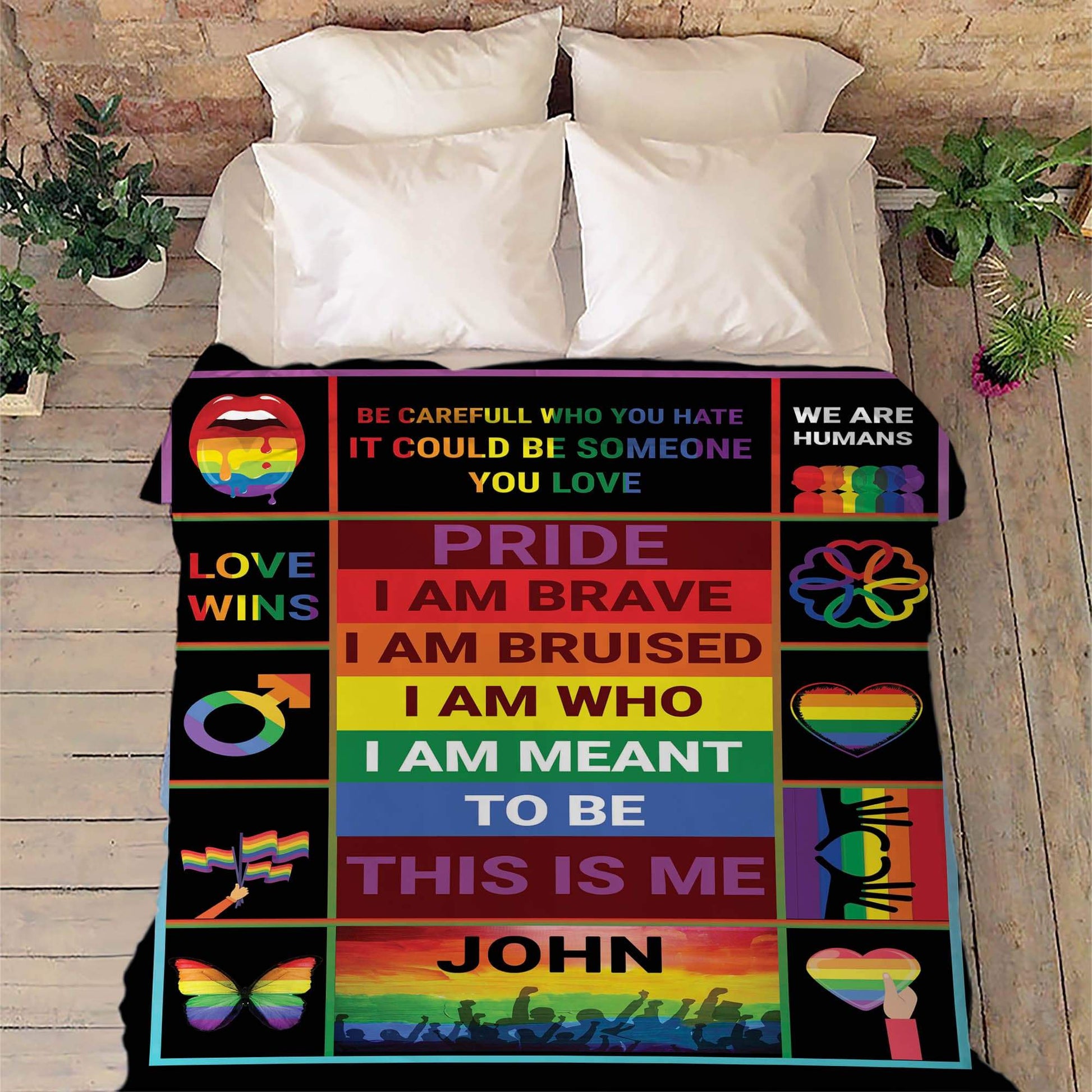 Personalized Blanket Personalized LGBT Couple Blanket