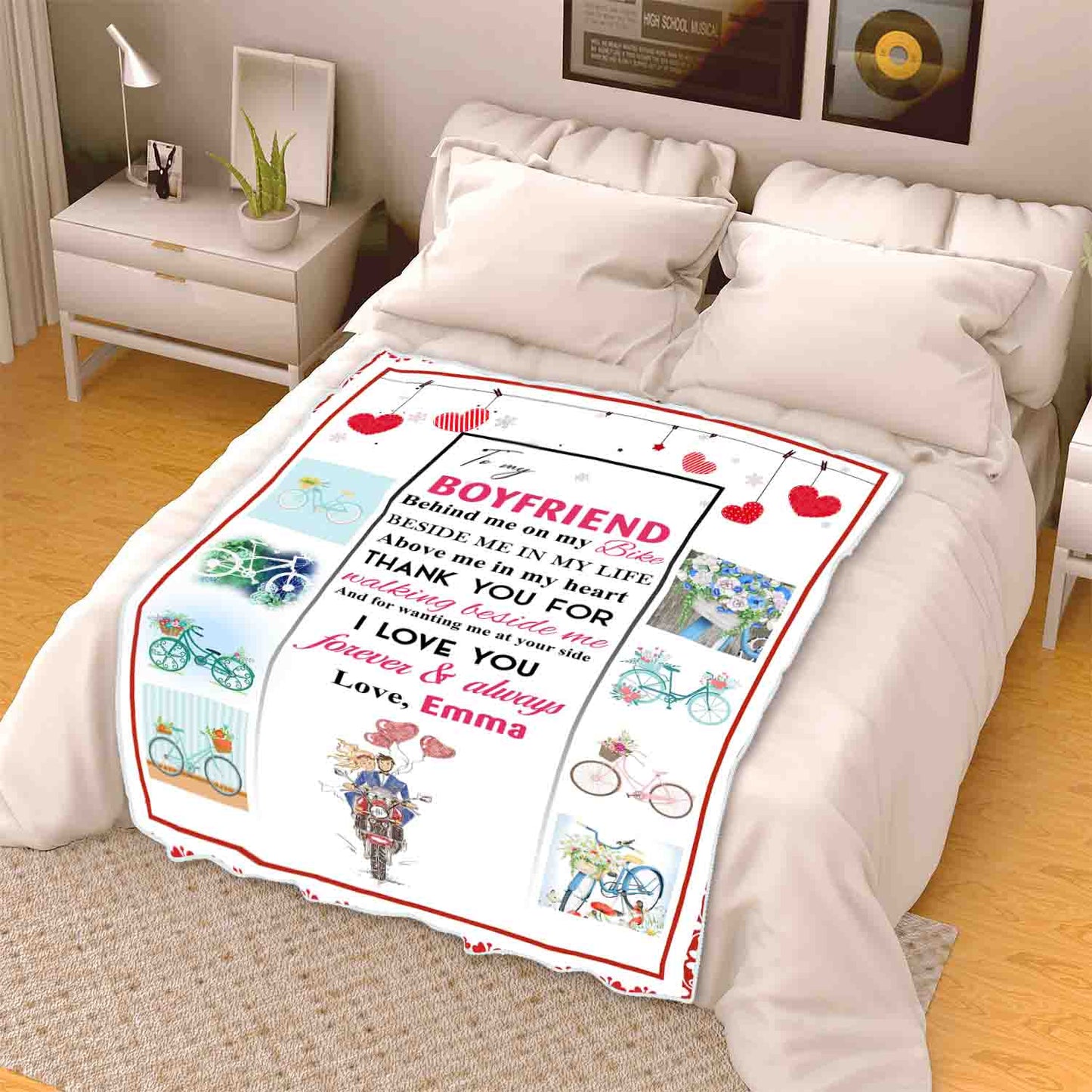 "To My Boyfriend I Love Forever & Always"- Personalized Blanket