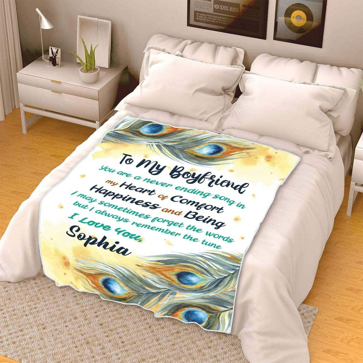  To My Boyfriend Personalized Blanket for Boyfriend