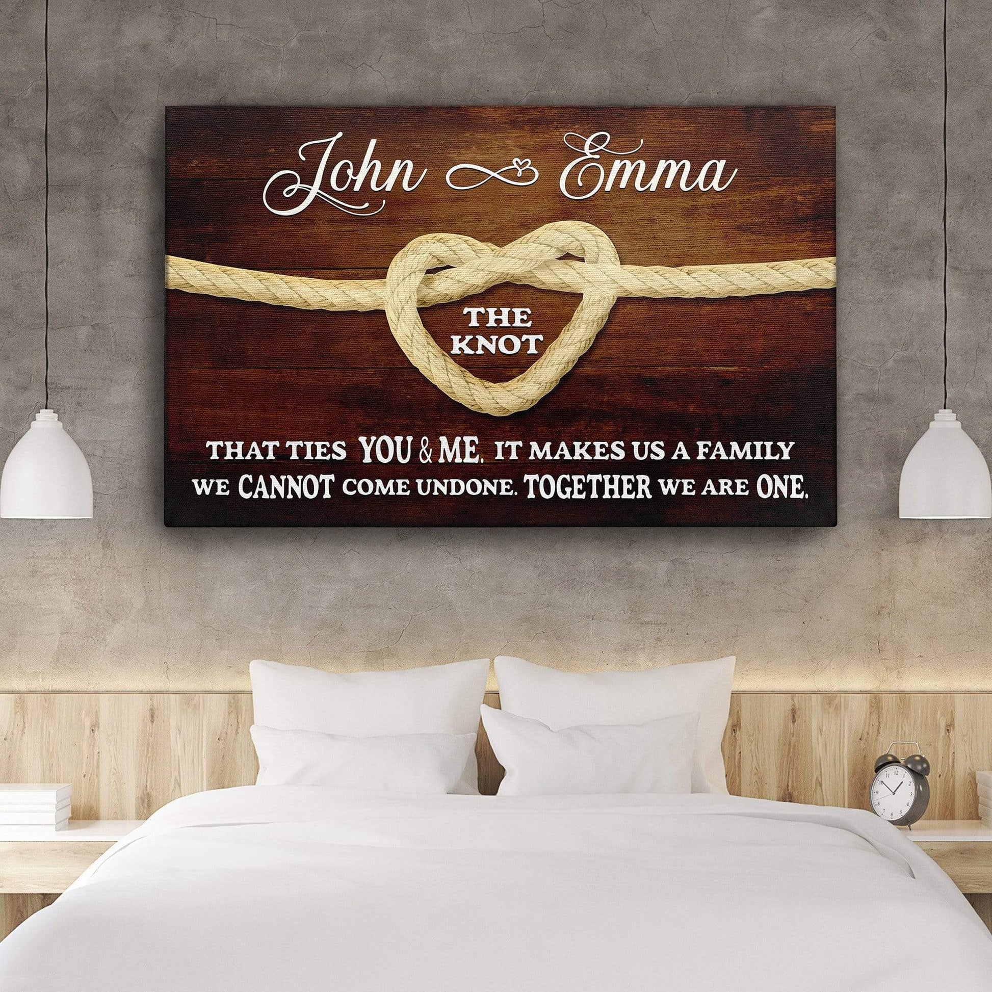 Personalized Canvas Customized True Lover's Knot Couple Canvas