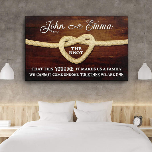 Personalized Canvas Customized True Lover's Knot Couple Canvas