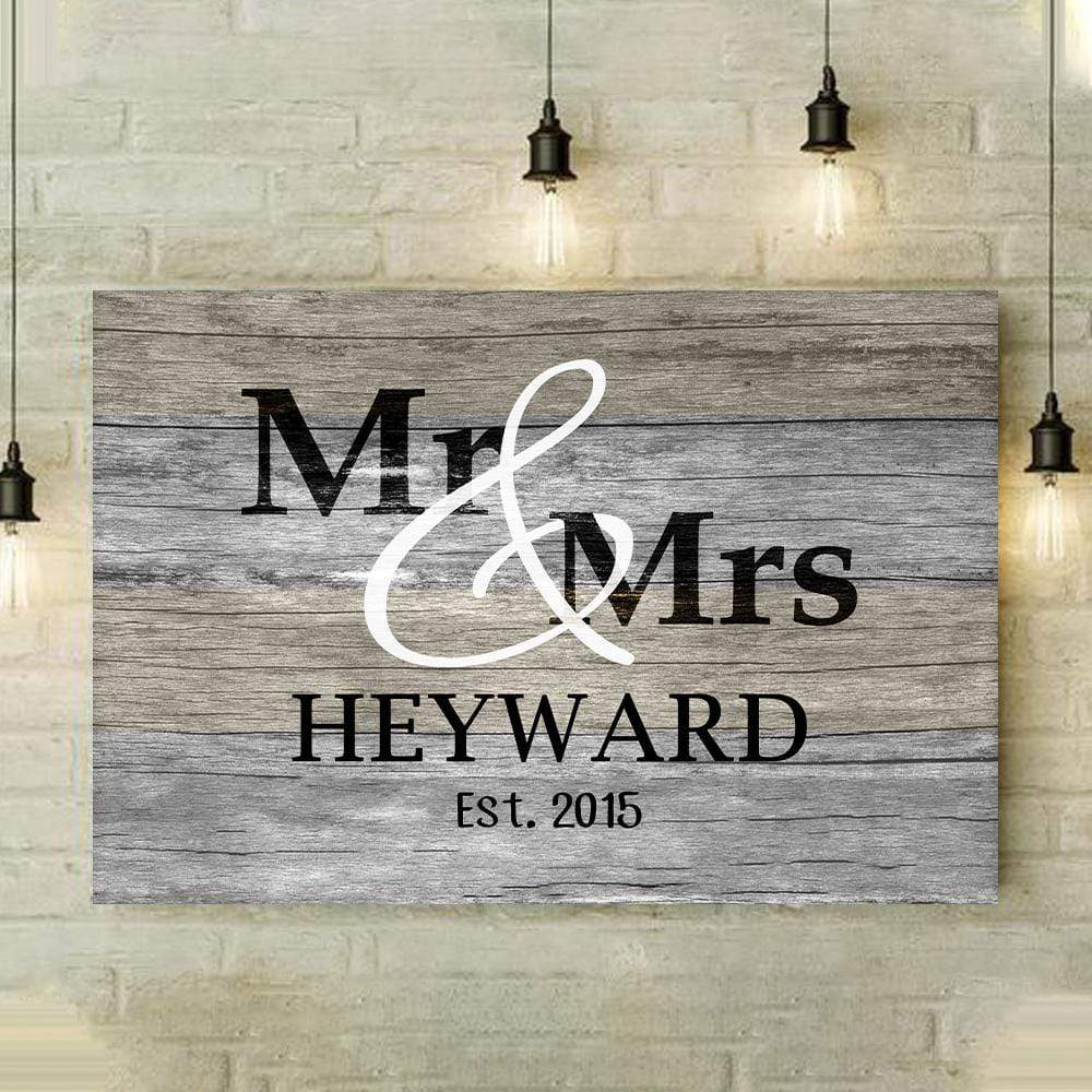 Personalized Canvas Mr. And Mrs. Customized Couple Canvas