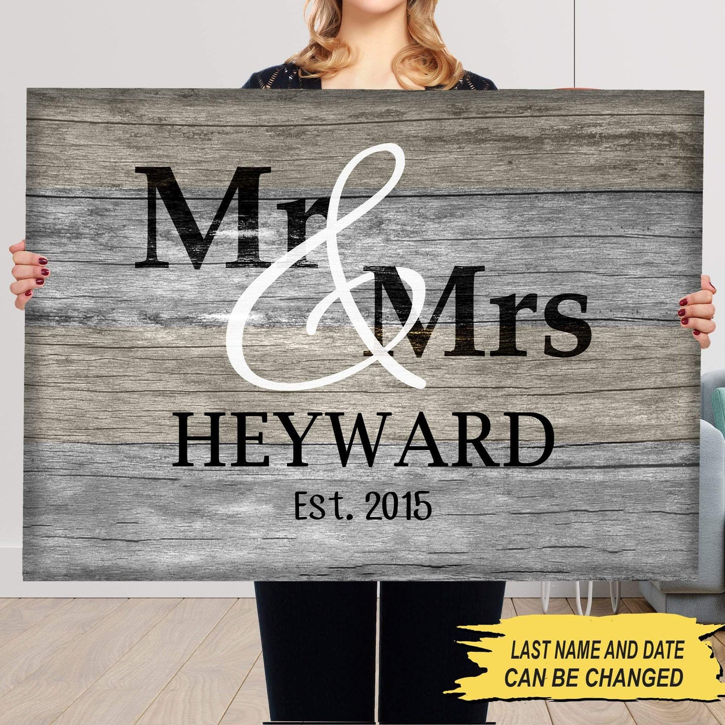 Personalized Canvas Mr. And Mrs. Customized Couple Canvas