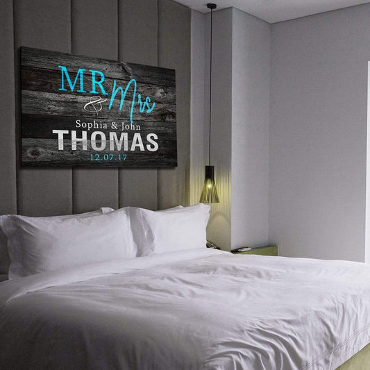 Mr & Mrs Custom Canvas Wallart