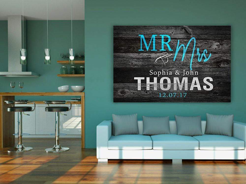 Mr & Mrs Custom Canvas Wallart