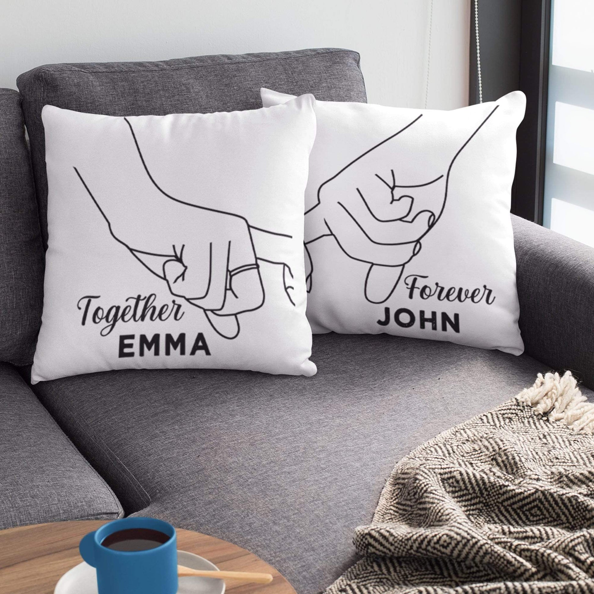 Pillows Customized Together & Forever Pillows For Couples (PACK OF 2)