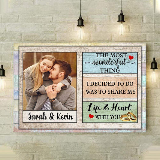 Street Sign Canvas Customized Couple Photo Canvas