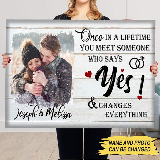 Street Sign Canvas Once In A Lifetime - Personalized Custom Photo Canvas