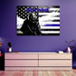 Custom Personalized Thin Blue Line Canvas