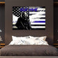 Custom Personalized Thin Blue Line Canvas