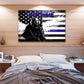 Custom Personalized Thin Blue Line Canvas