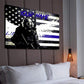 Custom Personalized Thin Blue Line Canvas