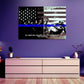 I Will Fear No Evil-Thin Blue Line Canvas