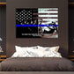 I Will Fear No Evil-Thin Blue Line Canvas