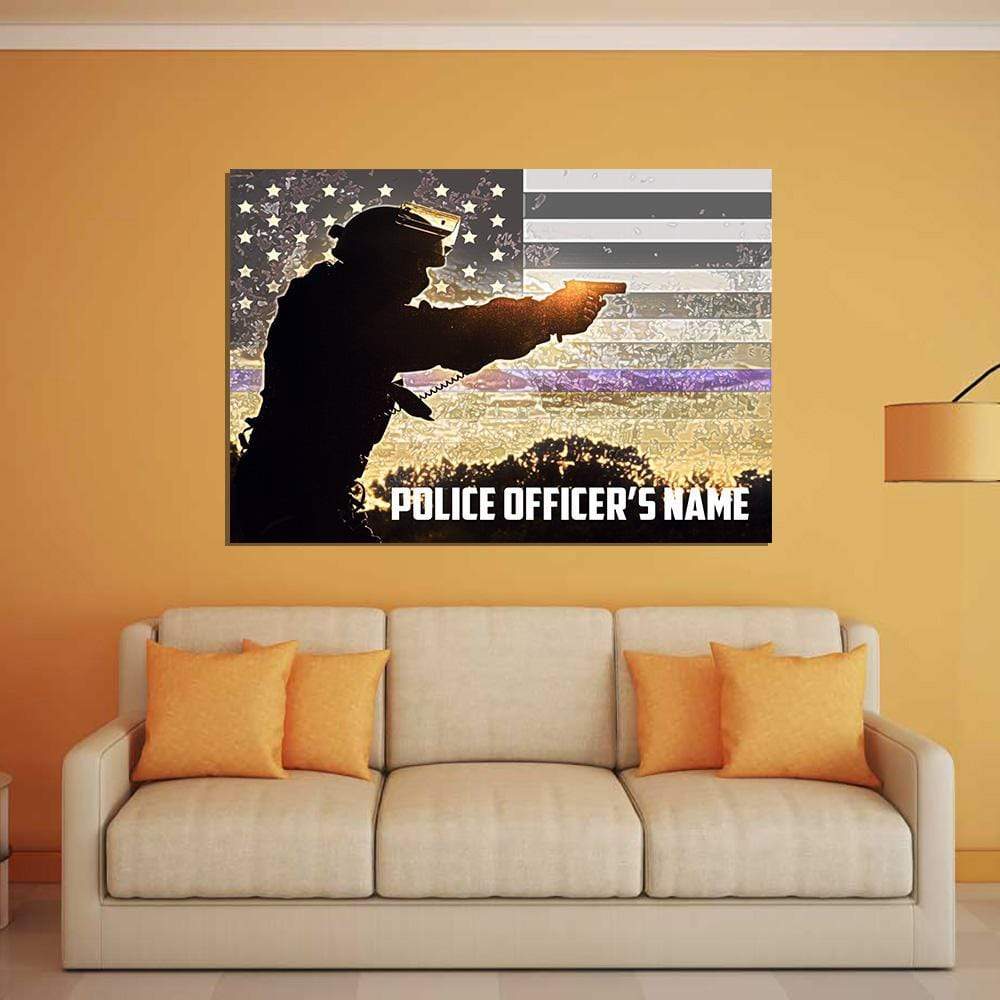 Personalized Police Canvas Wall Decor