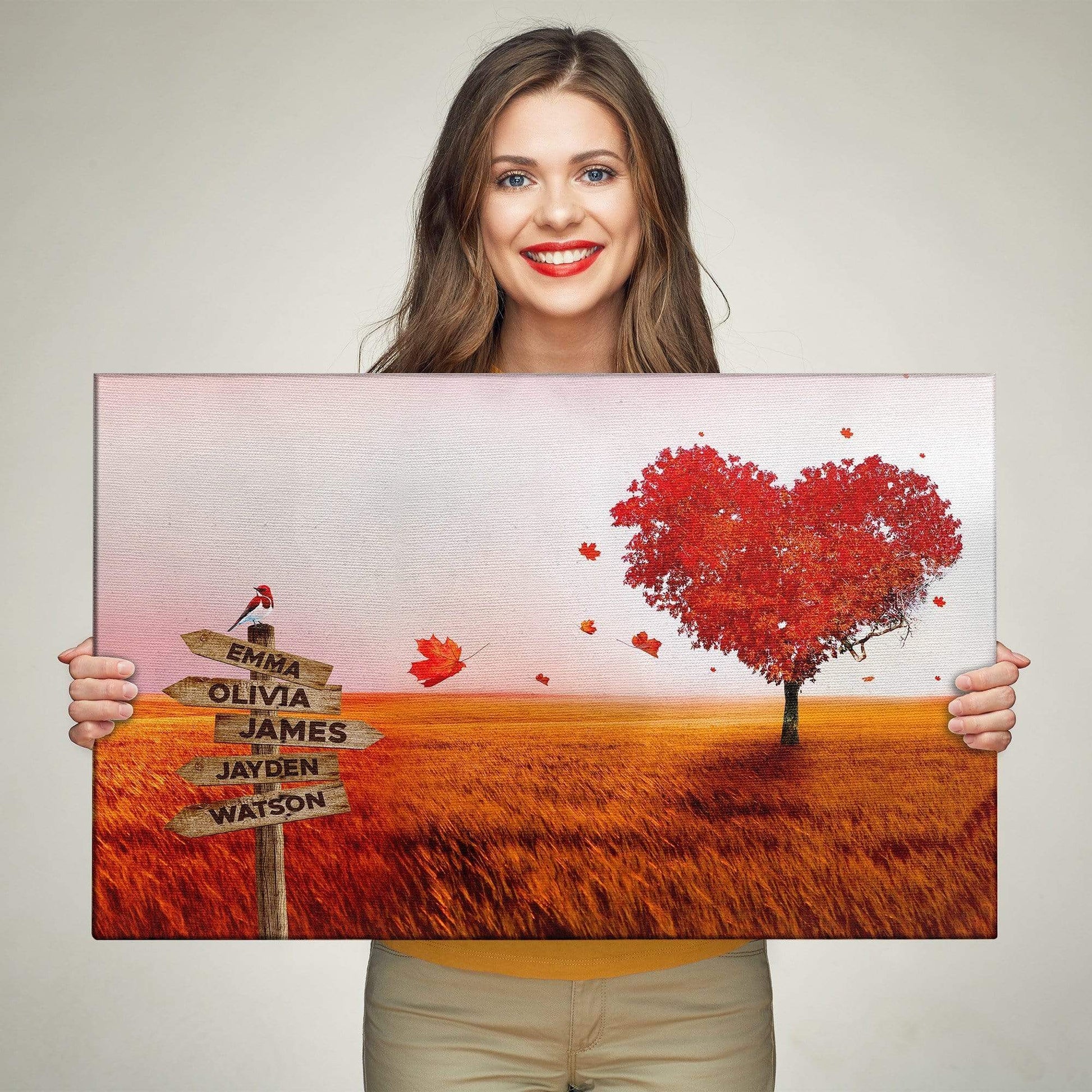 Tree Of Love Customized Canvas With Multi Names